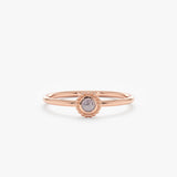 Rose Gold Labradorite Stacking Ring
