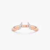 NATURAL DIAMOND ROSE GOLD OPEN BAND