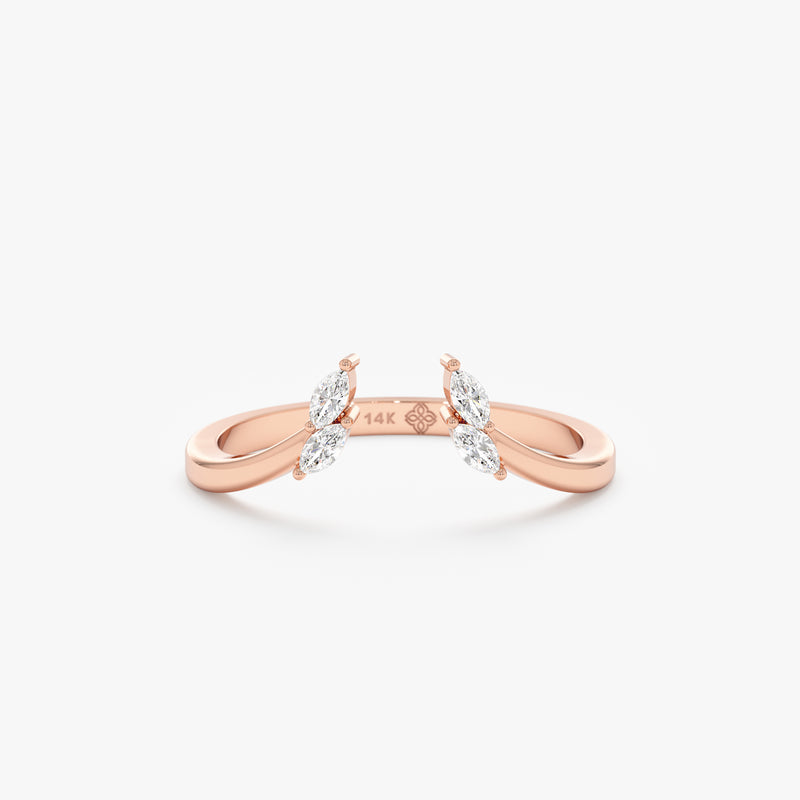 NATURAL DIAMOND ROSE GOLD OPEN BAND
