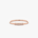 Rose Gold Pave Diamond Bar Ring