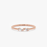 Rose Gold Diamond Cluster Ring