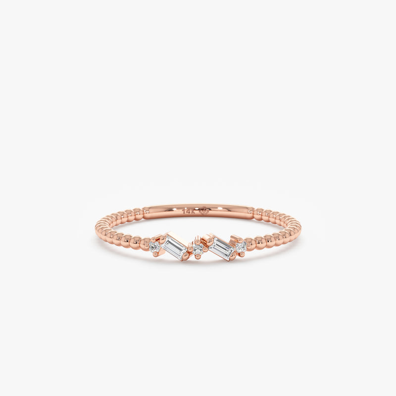 Rose Gold Diamond Cluster Ring