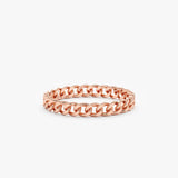 Rose Gold Cuban Chain Ring