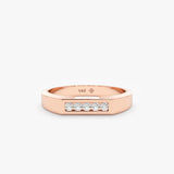 natural diamond rose gold ring