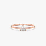 Rose Gold Diamond Cluster Ring