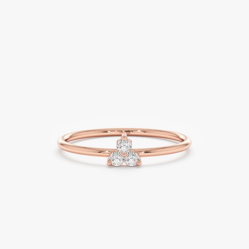 Rose Gold Diamond Cluster Ring