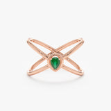 rose gold crossover ring