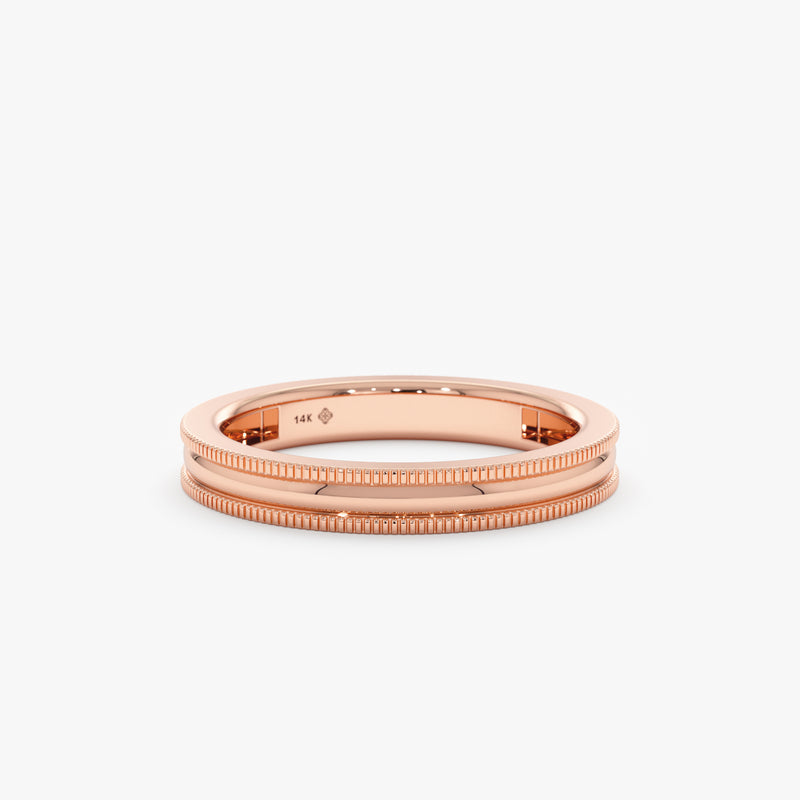 rose gold handmade stackable band