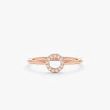Rose Gold Diamond Circle Ring