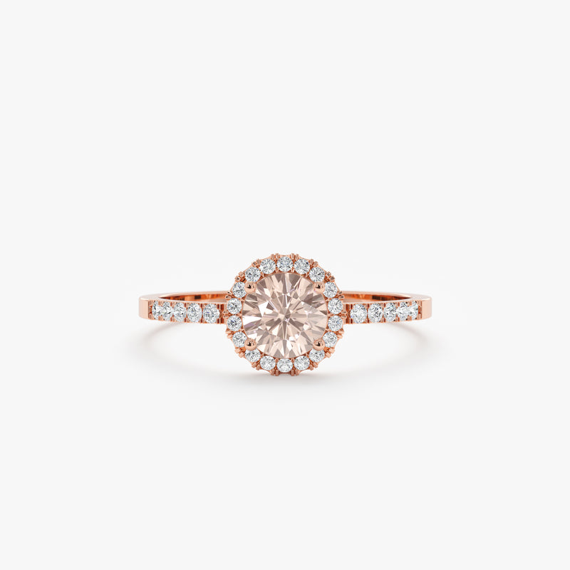Rose Gold Morganite Statement Ring