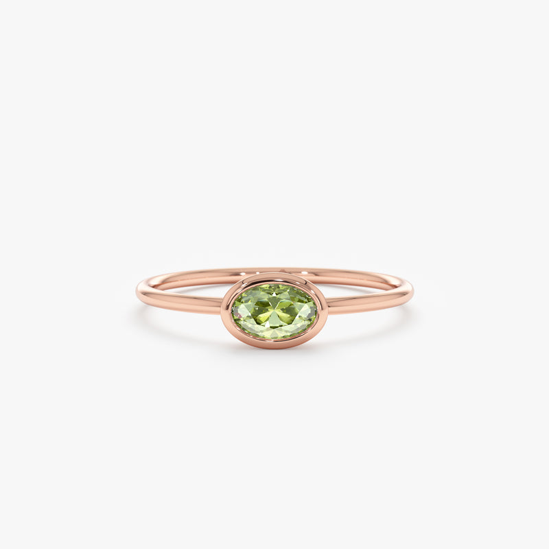 rose gold august birthstone