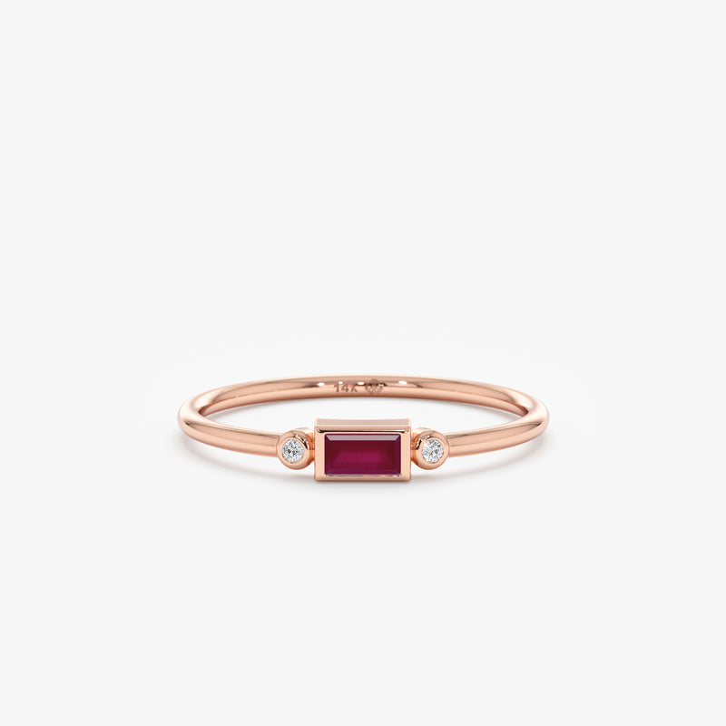 rose gold ruby ring