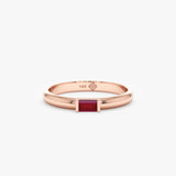 Rose Gold Ruby Ring