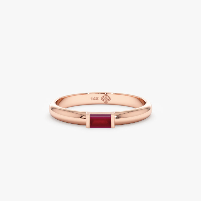 Rose Gold Ruby Ring