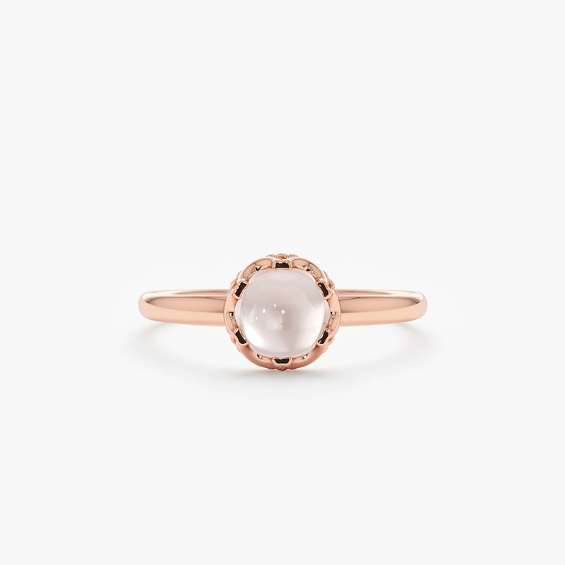 Rose Gold Rose Quartz Ring