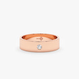 diamond wedding band in rose gold