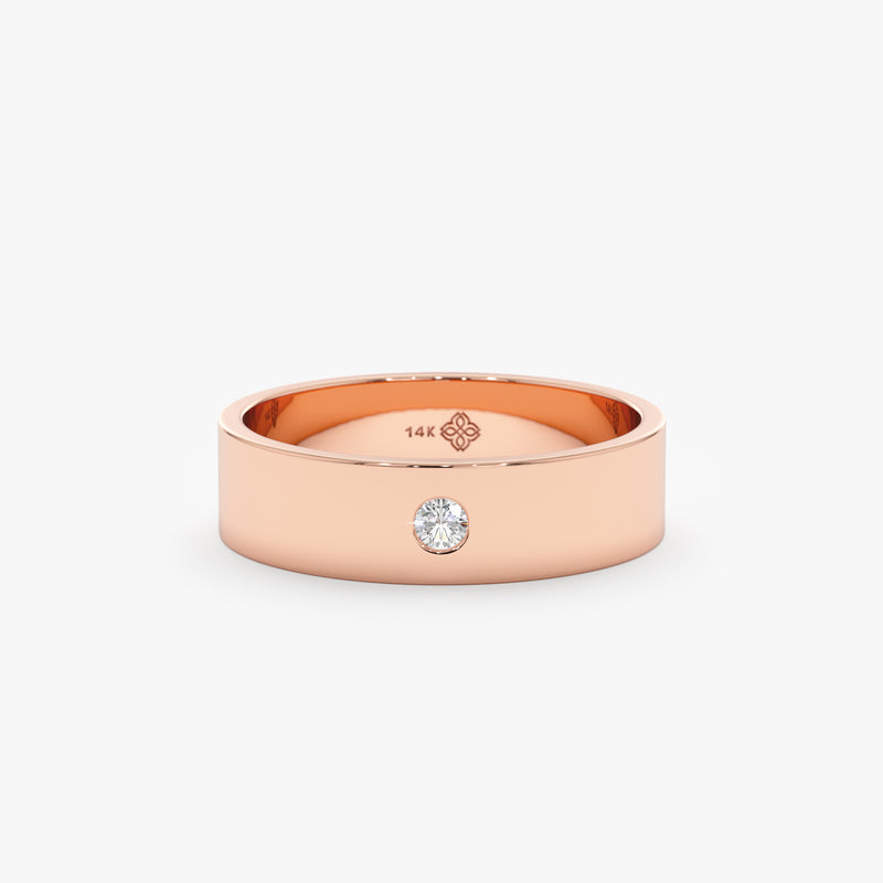 diamond wedding band in rose gold