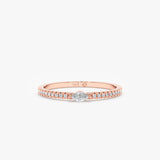 Rose gold marquise diamond ring
