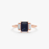 Rose Gold Diamond and Sapphire Band