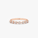 Rose Gold Drop Shape Stacking Ring