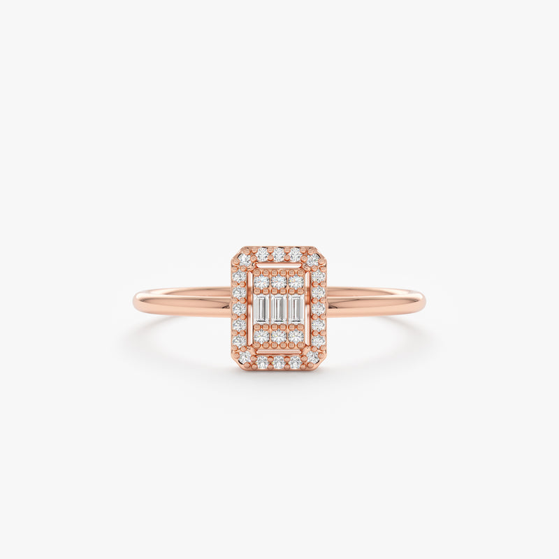 Rose Gold Diamond Engagement Ring