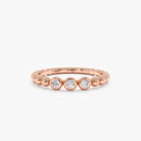Rose Gold Diamond Bezel Ring