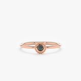 Rose Gold Black Onyx Ring