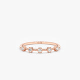 Rose Gold Prong Setting Diamond Ring
