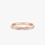 Rose Gold Diamond Half Eternity Ring