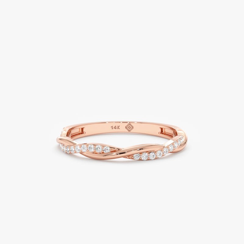 Rose Gold Diamond Half Eternity Ring