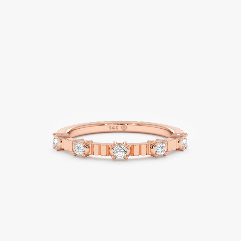 Rose Gold Natural Diamond Ring