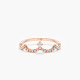 Rose gold tiara ring ring
