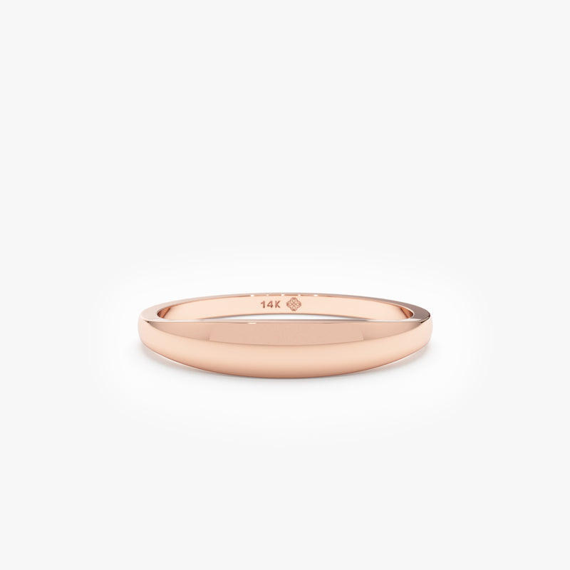 Rose Gold Narrow Signet Ring