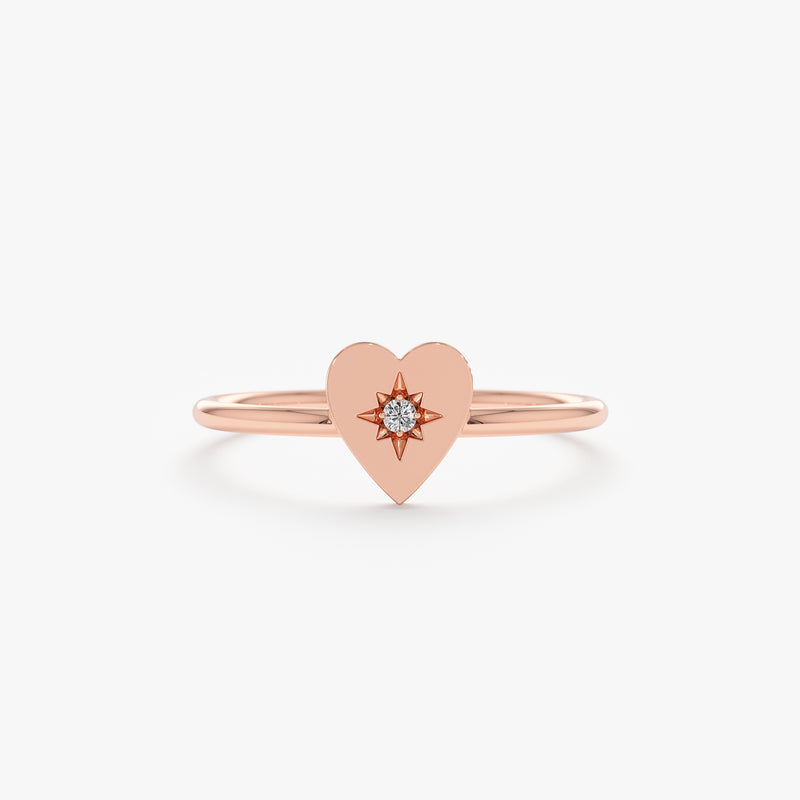 Rose Gold Natural Diamond Ring