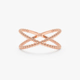 Rose Gold X Ring