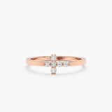 rose gold prong set ring