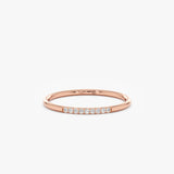 Rose Gold Thin Diamond Ring