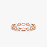 rose gold handmade stacking ring