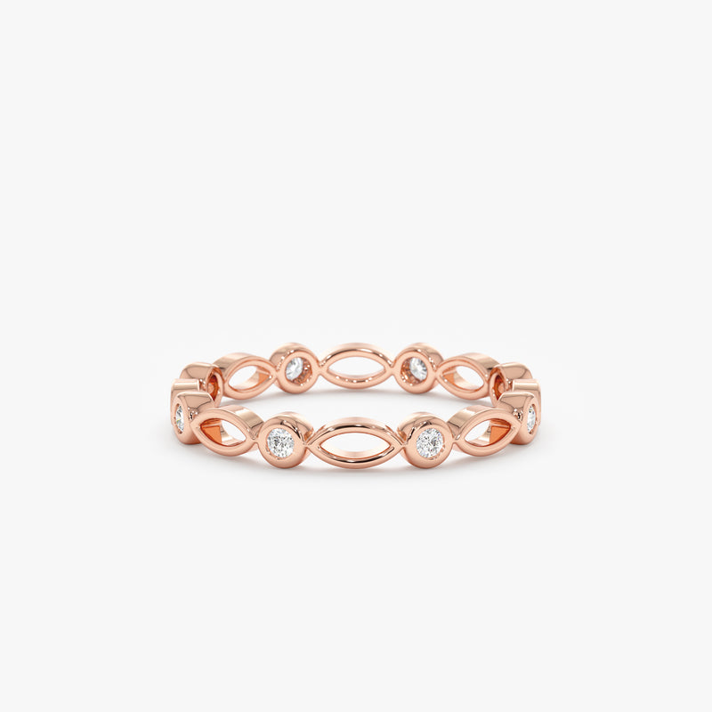rose gold handmade stacking ring