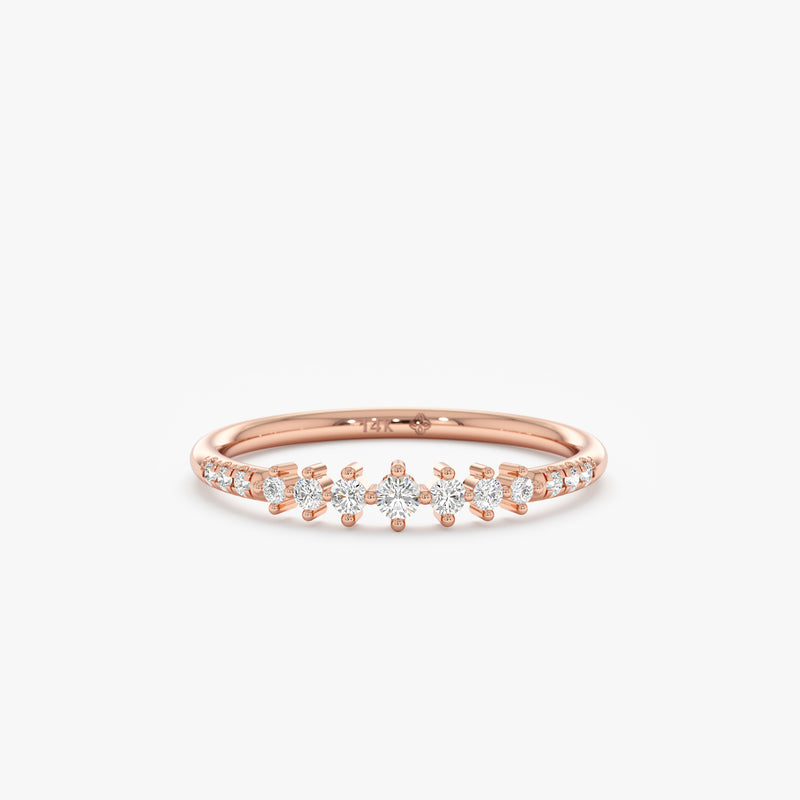 Rose Gold Natural Diamond Ring