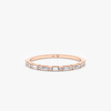 Rose Gold Diamond Half Eternity Ring