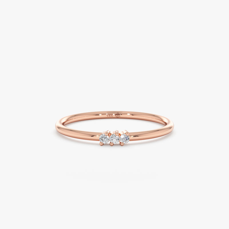 Rose gold dainty ring