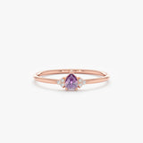 Simplistic Rose Amethyst Ring