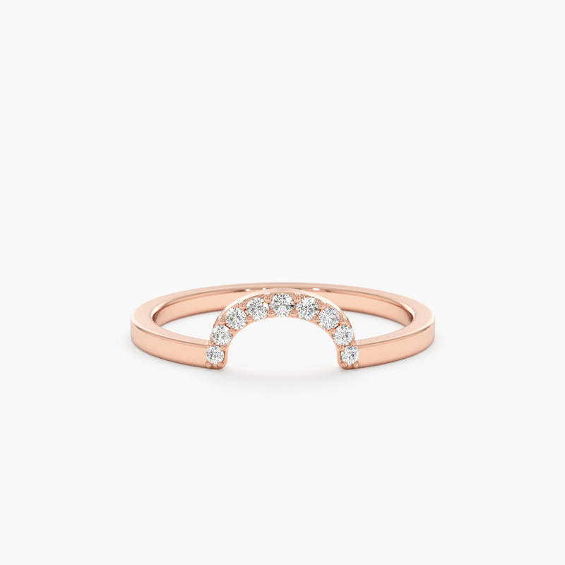 rose gold curved nesting ring