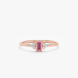 Pink Sapphire Diamond Ring