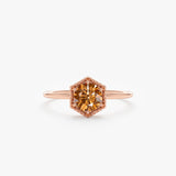 Rose Gold Citrine November Bithstone
