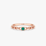 Rose Gold Emerald Band