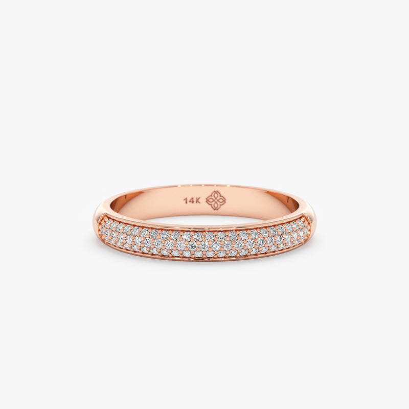 Rose Gold Diamond Dome Ring