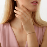 solid gold figaro chain link bracelet