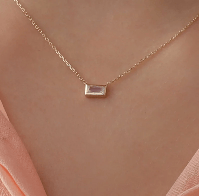 Handmade Solid Gold Moonstone Pendant